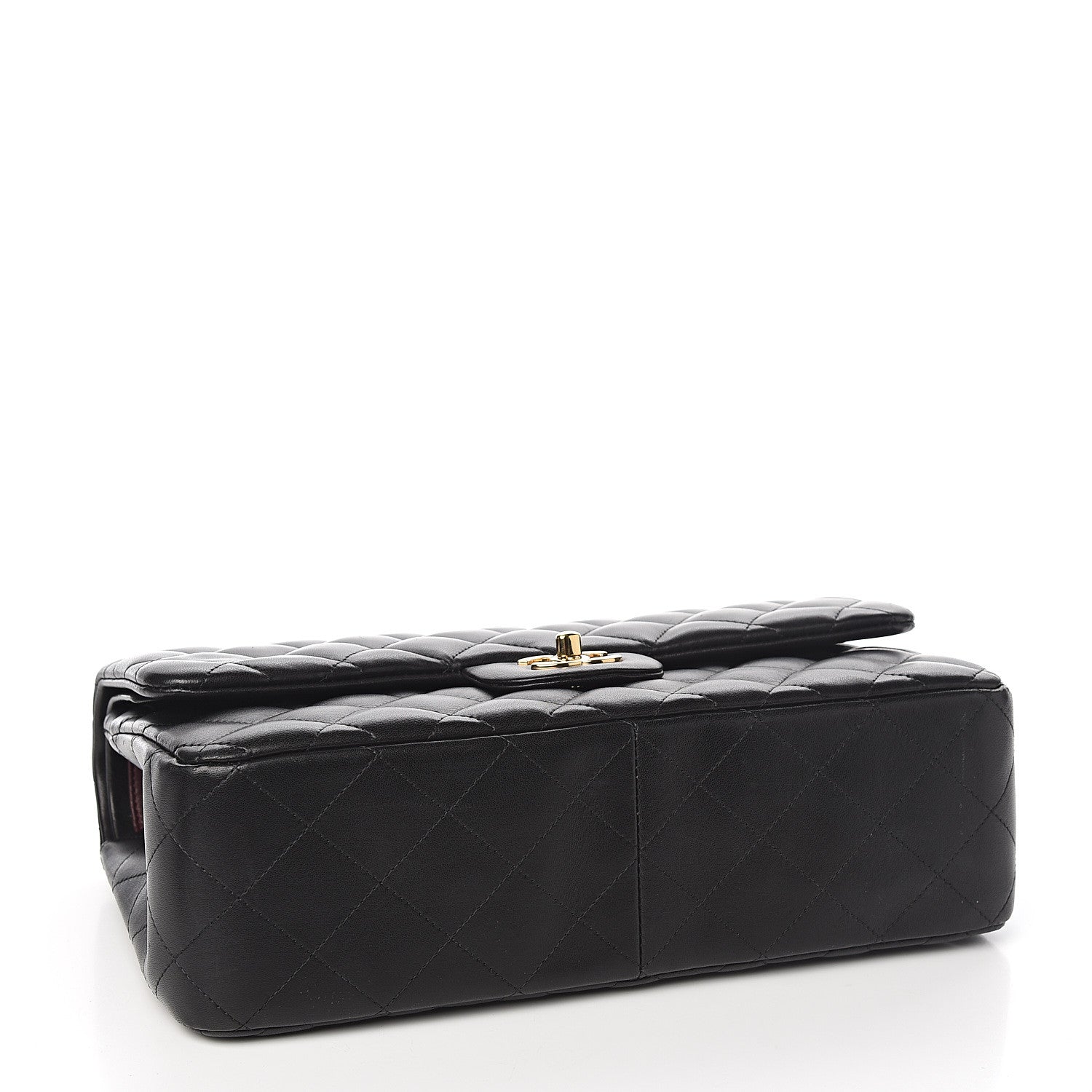 Chanel Lambskin Quilted Jumbo Double Flap Black 3 of 10
