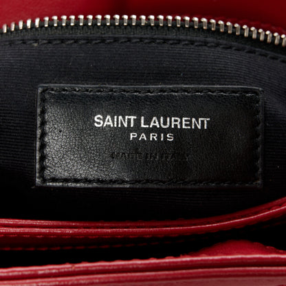 Saint Laurent Calfskin Y Quilted Monogram Toy Loulou Crossbody Bag New Lipstick 7 of 13
