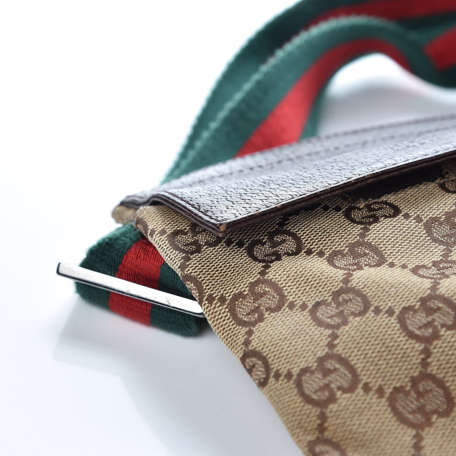 Gucci Monogram Web Belt Bag Dark Brown 10 of 11