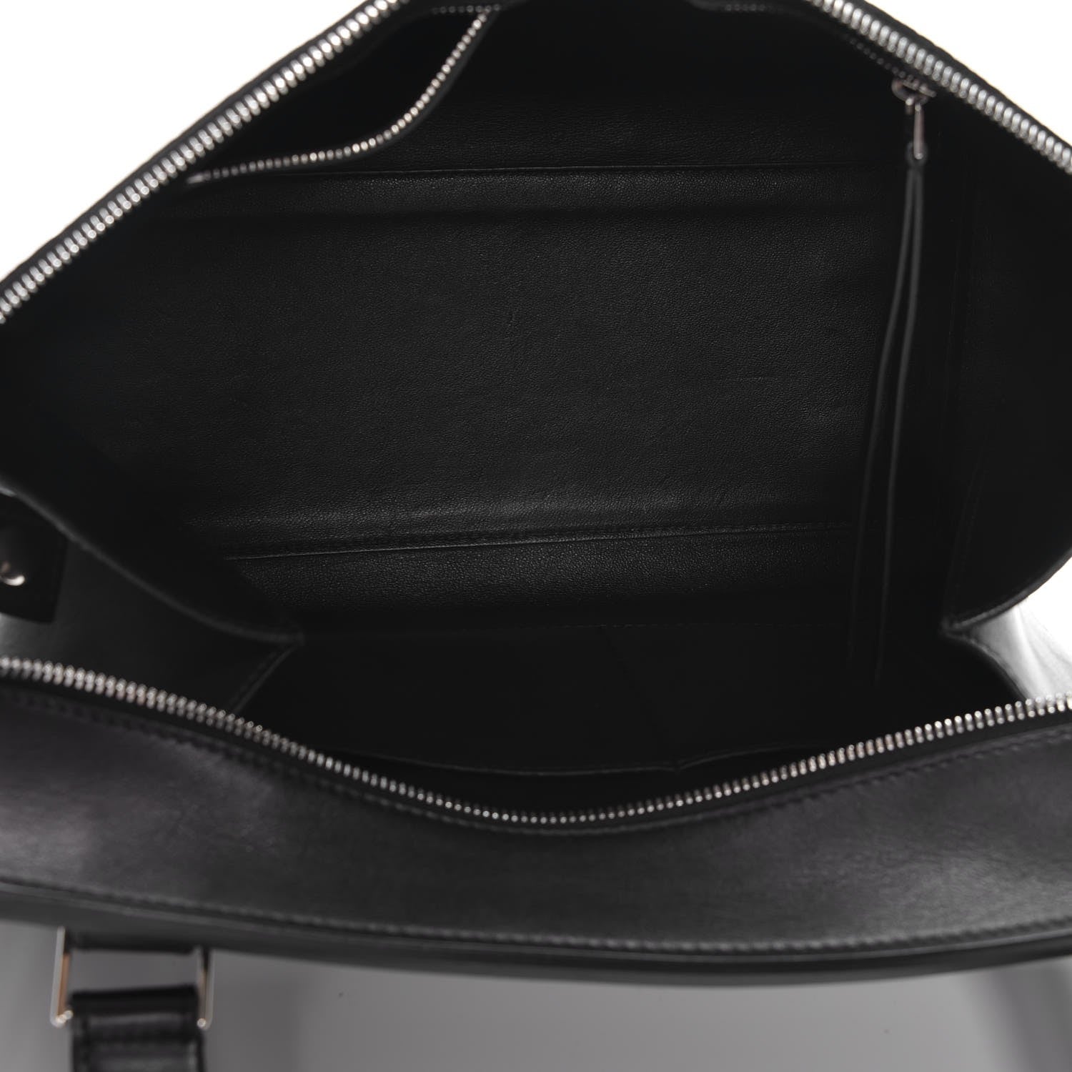 Celine Textured Calfskin Small Bi-Color Edge Shoulder Bag Black Cream 5 of 11