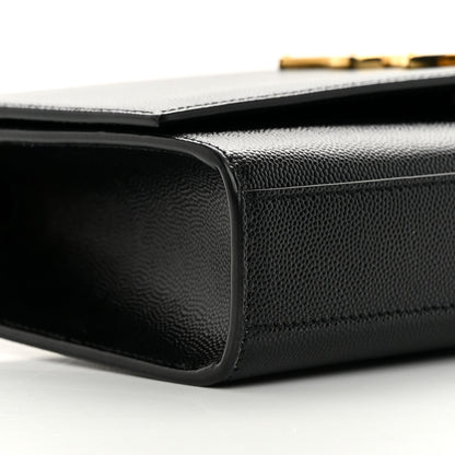 Saint Laurent Grain De Poudre Medium Classic Monogram Kate Satchel Black 8 of 13