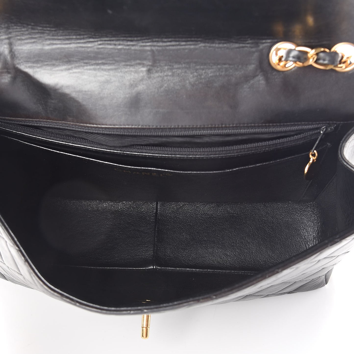 Lambskin Quilted Jumbo Single Flap Black