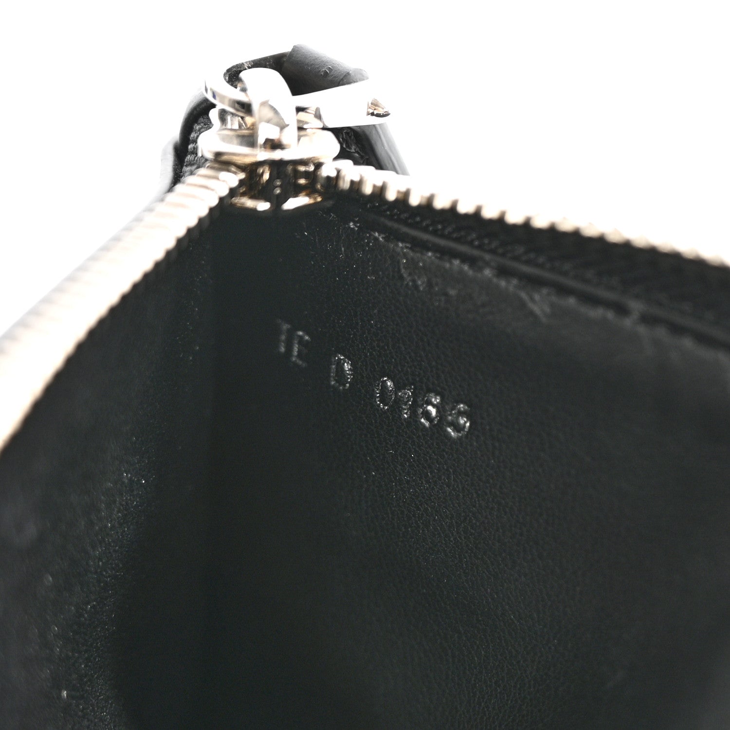 Givenchy Smooth Calfskin Skull Embossed Zip Pouch Black 7 of 9