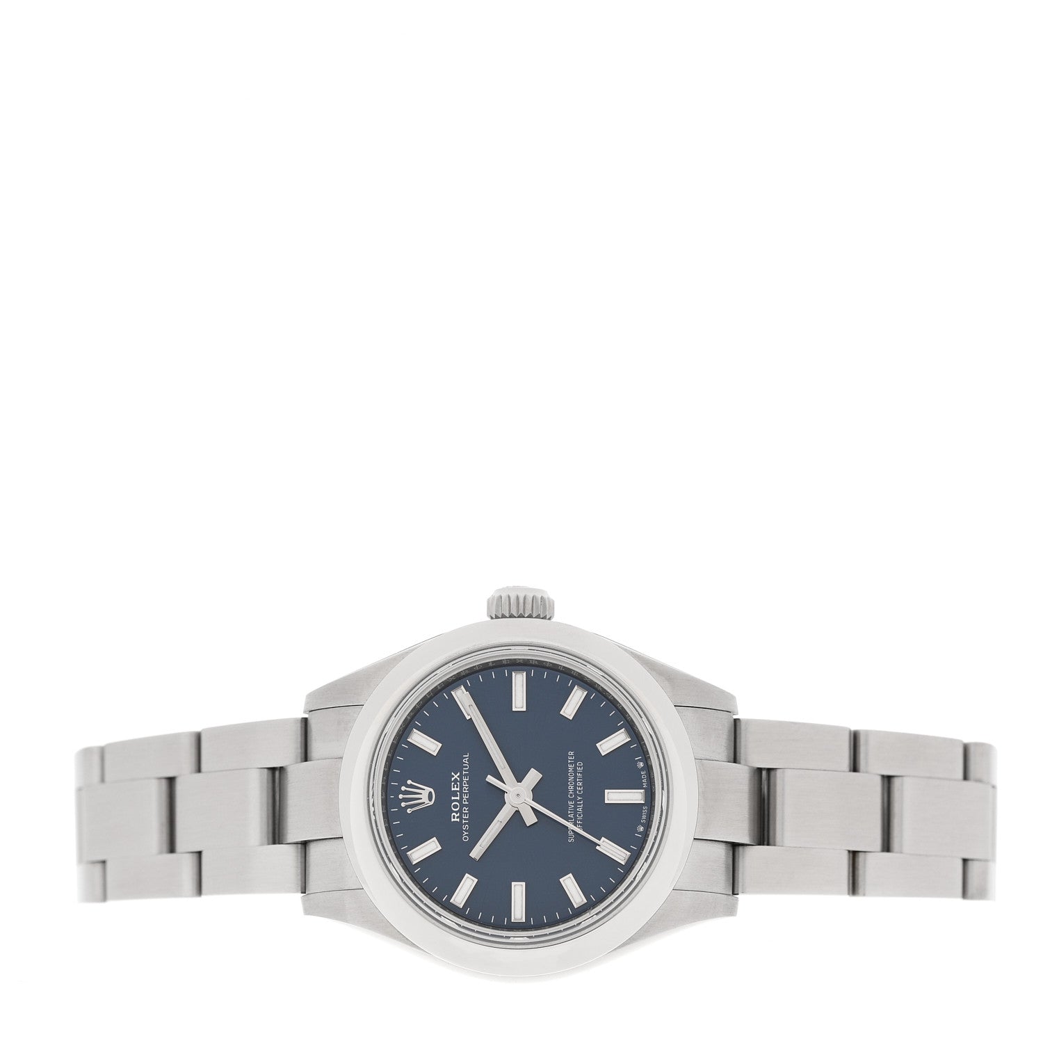 Rolex Stainless Steel 28mm Oyster Perpetual Watch Bright Blue 276200 2 of 5