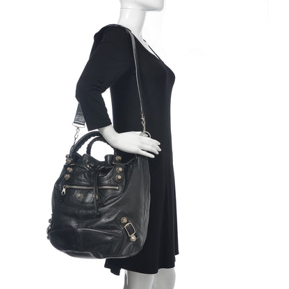 Balenciaga Agneau Giant 21 Silver Hardware Pompon Black 2 of 18