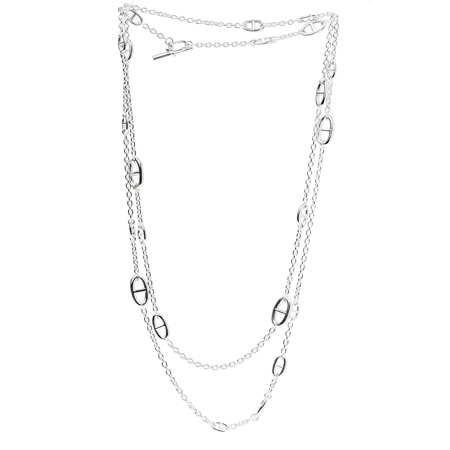 Hermes Sterling Silver Farandole Necklace 160 3 of 6