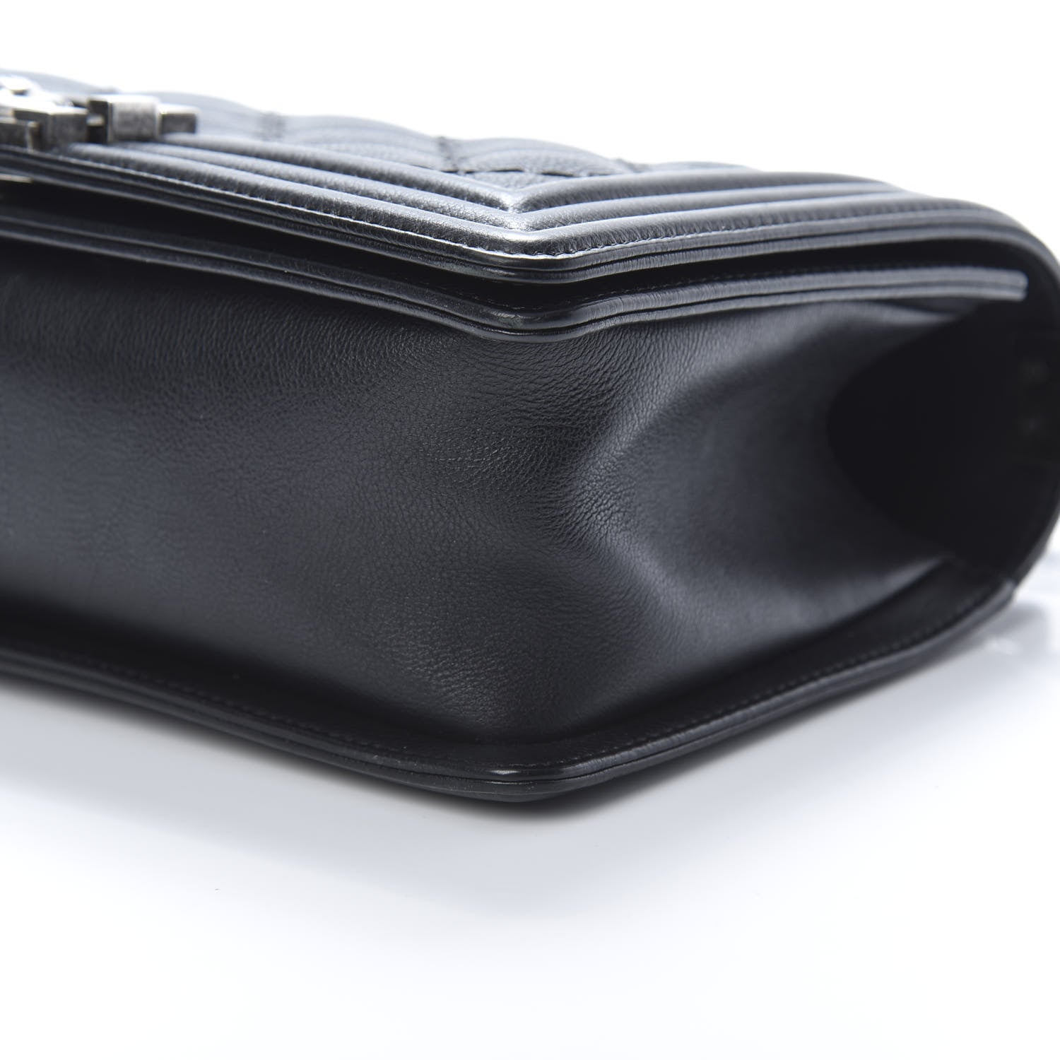 Chanel Calfskin Double Stitch Medium Boy Flap Black 10 of 12