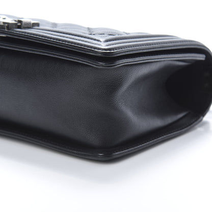 Chanel Calfskin Double Stitch Medium Boy Flap Black 10 of 12