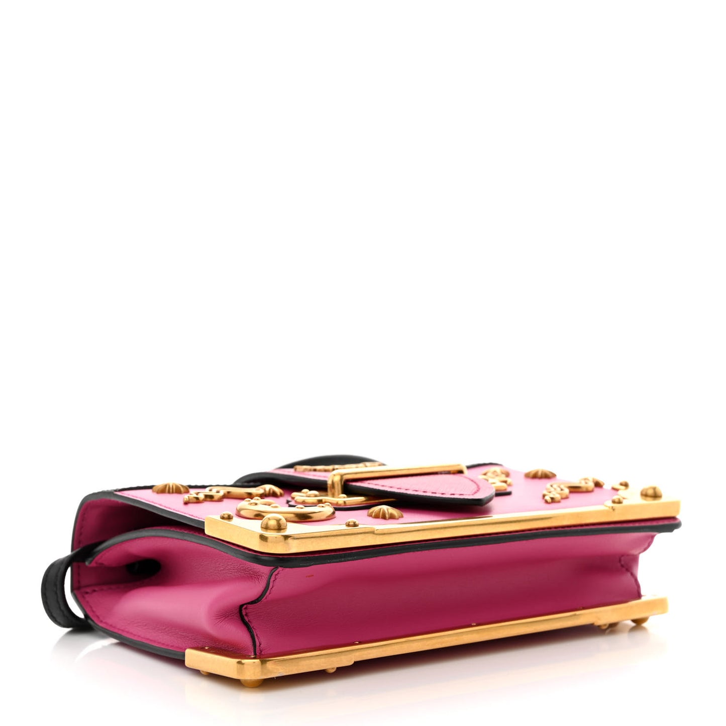 City Calf Saffiano Astrology Cahier Bag Fuxia Black