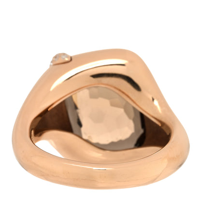 Pomellato 18K Rose Gold Diamond Smoky Quartz Ritratto Ring 55 7.25 3 of 5