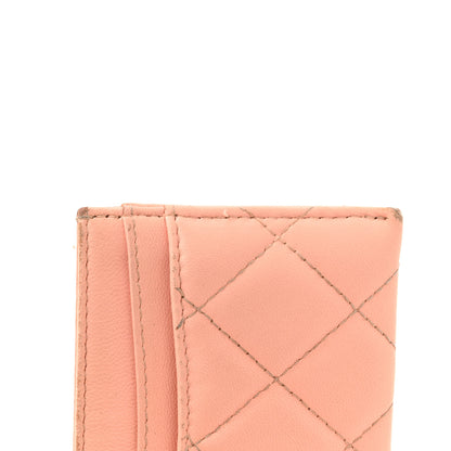 Chanel Lambskin Quilted Card Holder Light Pink 10 of 11