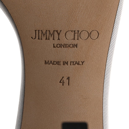 Jimmy Choo Grosgrain Asymmetric Mesh Fascinator Aveline 100 Bow Sandals 41 Latte 8 of 11