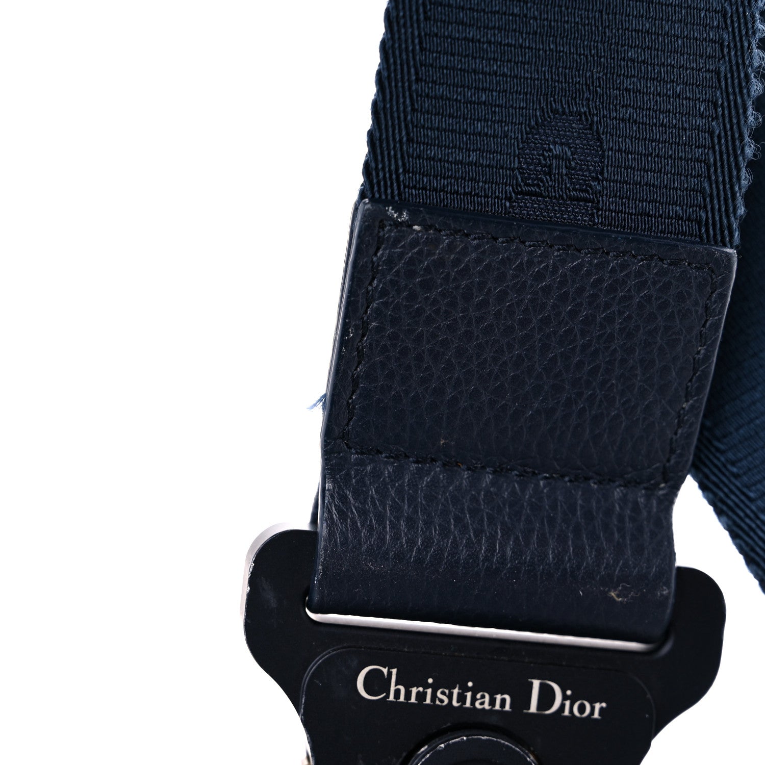 Christian Dior X SHAWN STUSSY Grained Calfskin Printed Mens Saddle Bag Navy Blue 12 of 12