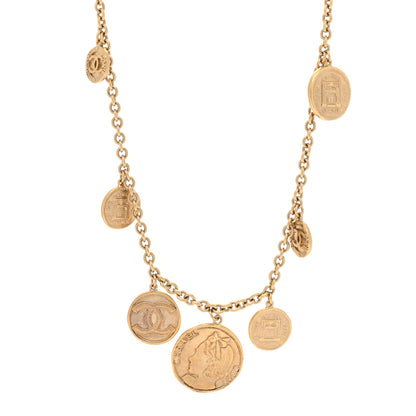 Chanel Metal CC Medallion Necklace Gold 1 of 4