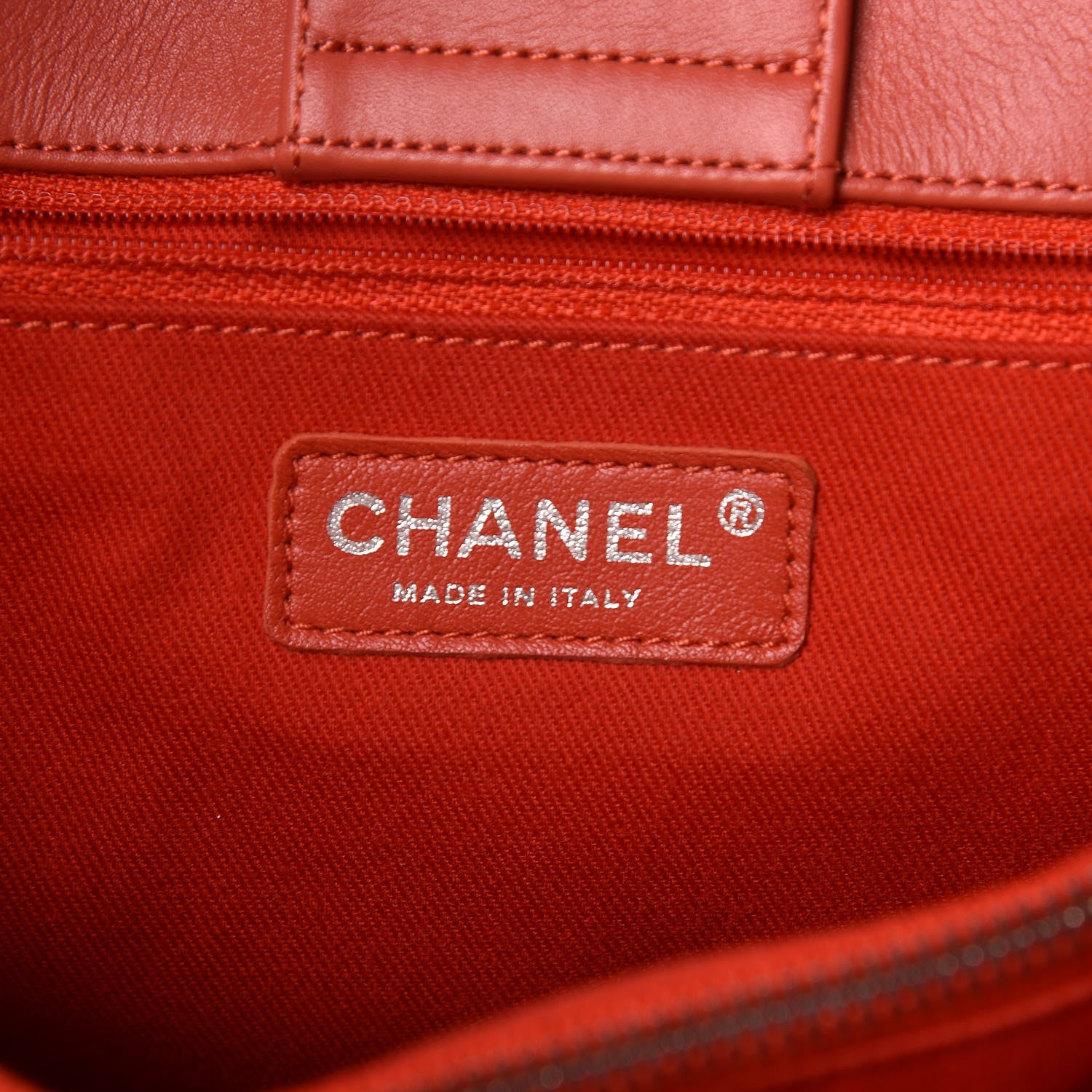 Chanel Calfskin Perforated Up In The Air Tote Red 6 of 10