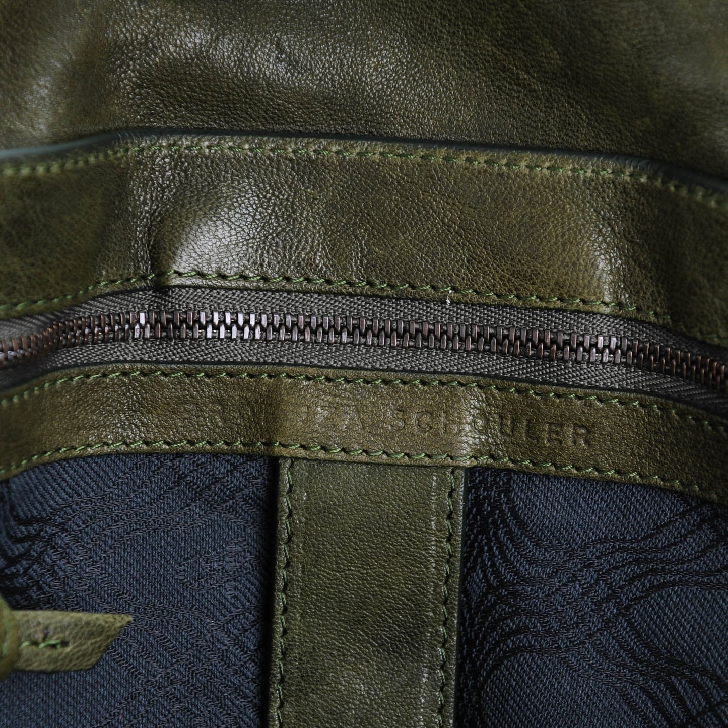 Lambskin Large PS Satchel Military