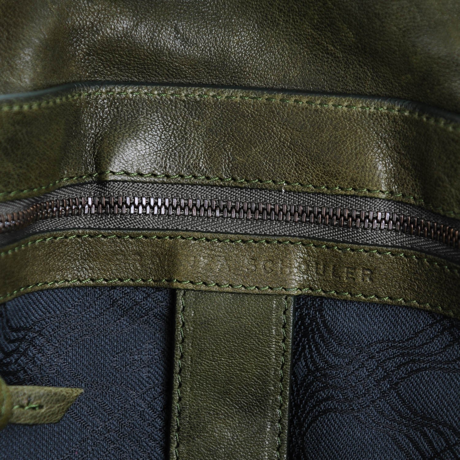 Proenza Schouler Lambskin Large PS Satchel Military 6 of 8