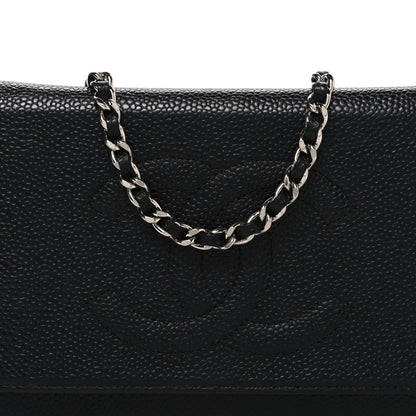 Chanel Caviar Timeless CC Wallet On Chain WOC Black 9 of 11