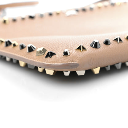 Christian Louboutin Calfskin Empire Trashmix Spike Loubiclutch Clutch Beige 6 of 9