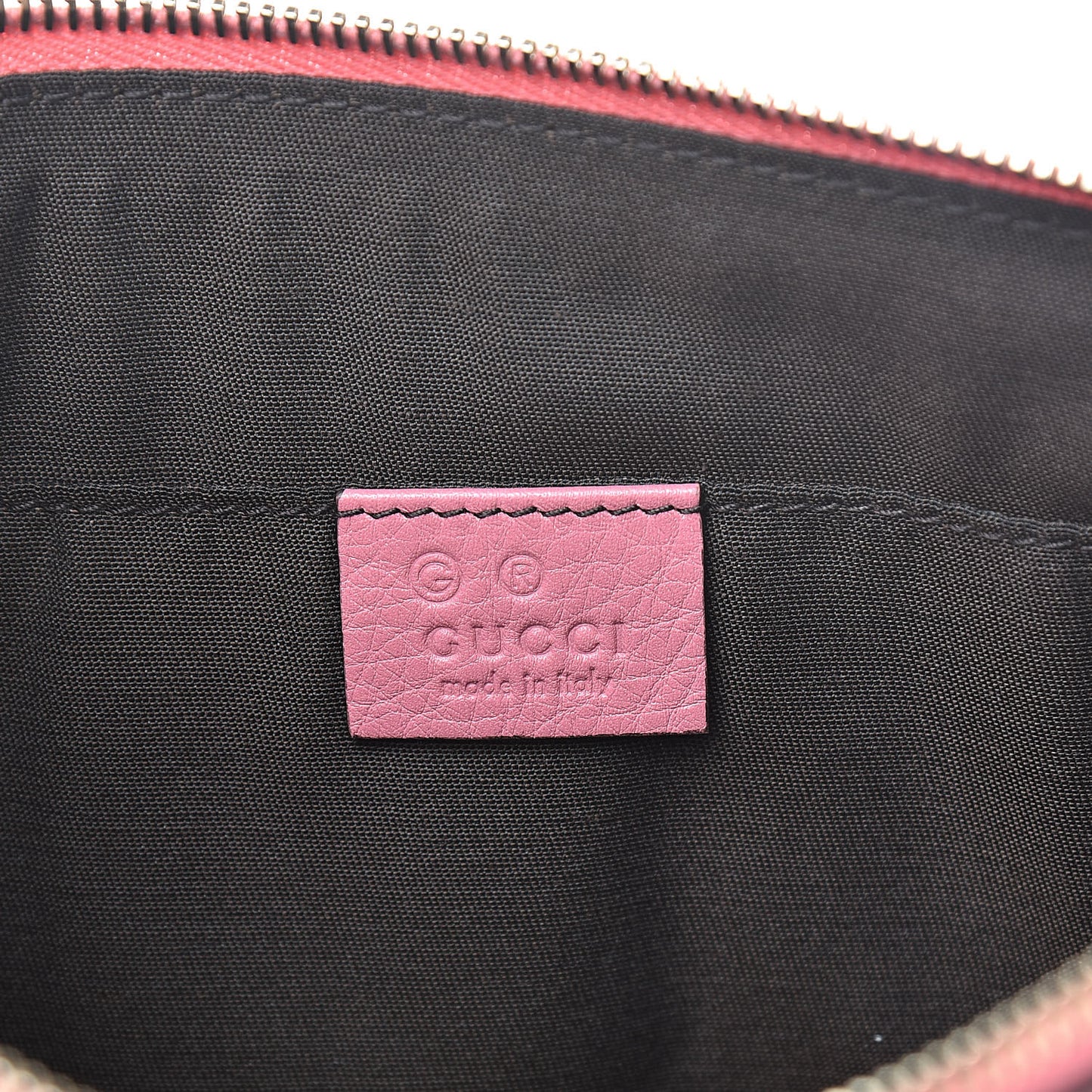Pebbled Calfskin Large Bamboo Clutch Pink