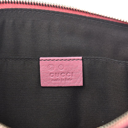 Gucci Pebbled Calfskin Large Bamboo Clutch Pink 6 of 8