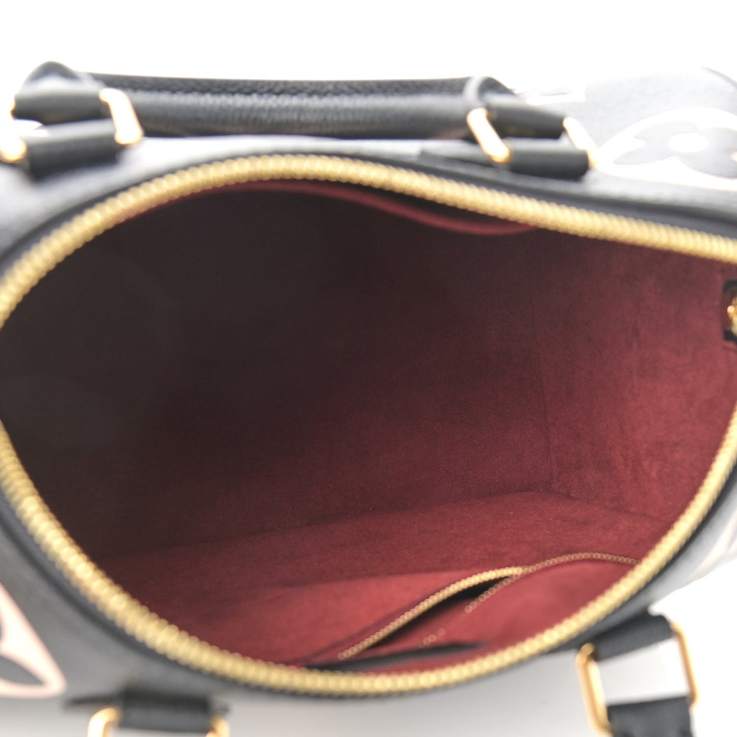 Empreinte Monogram Giant Speedy Bandouliere 25 Black Beige