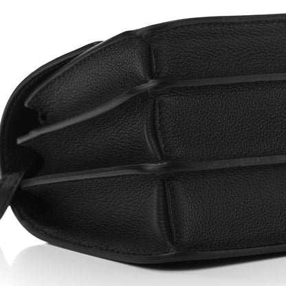 Versace Grained Calfskin La Medusa Shoulder Bag Black 9 of 10