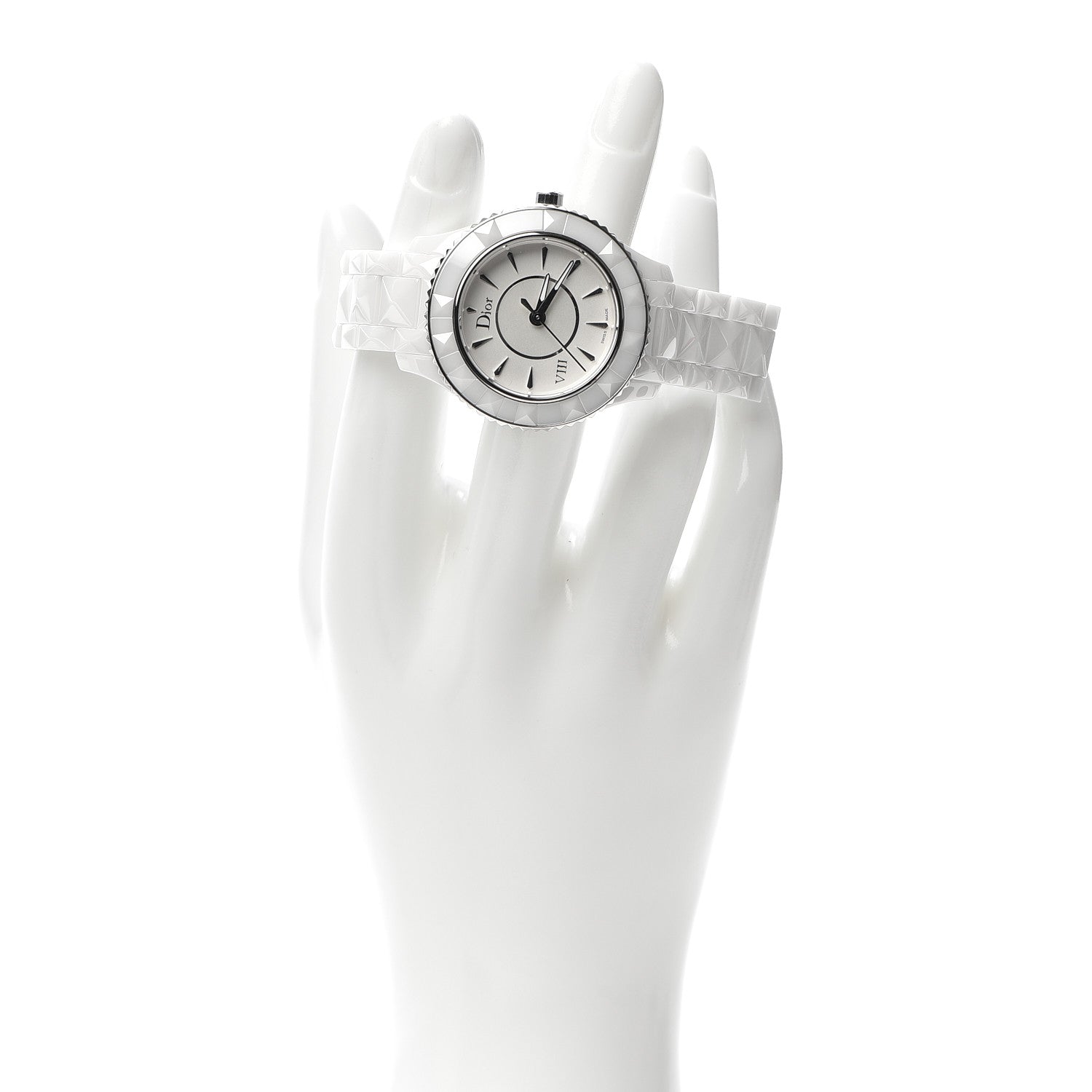Christian Dior Stainless Steel Ceramic 33mm Dior VIII Quartz Watch White 2 of 7