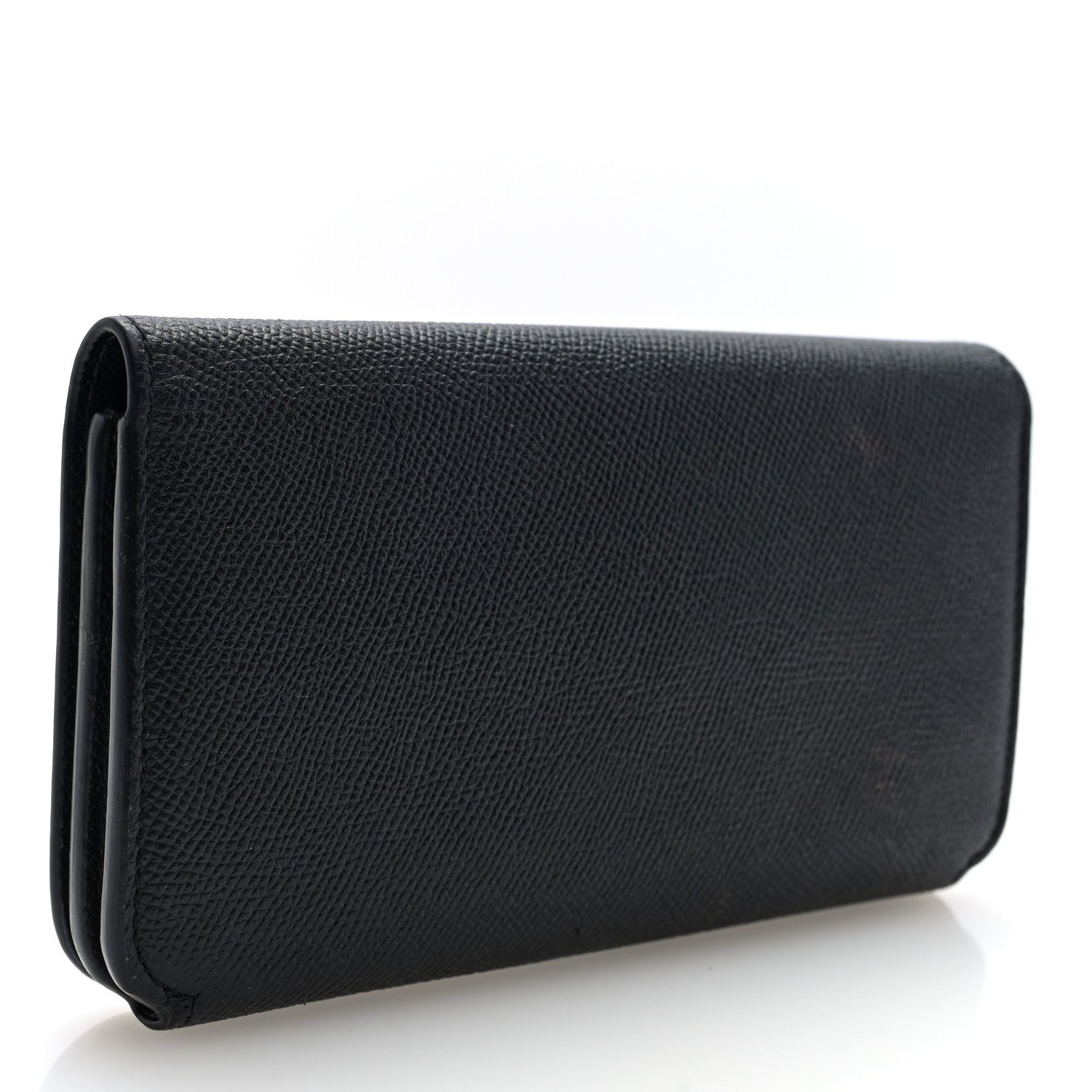 Balenciaga Grained Calfskin Logo Cash Thin Money Wallet Black White 3 of 6