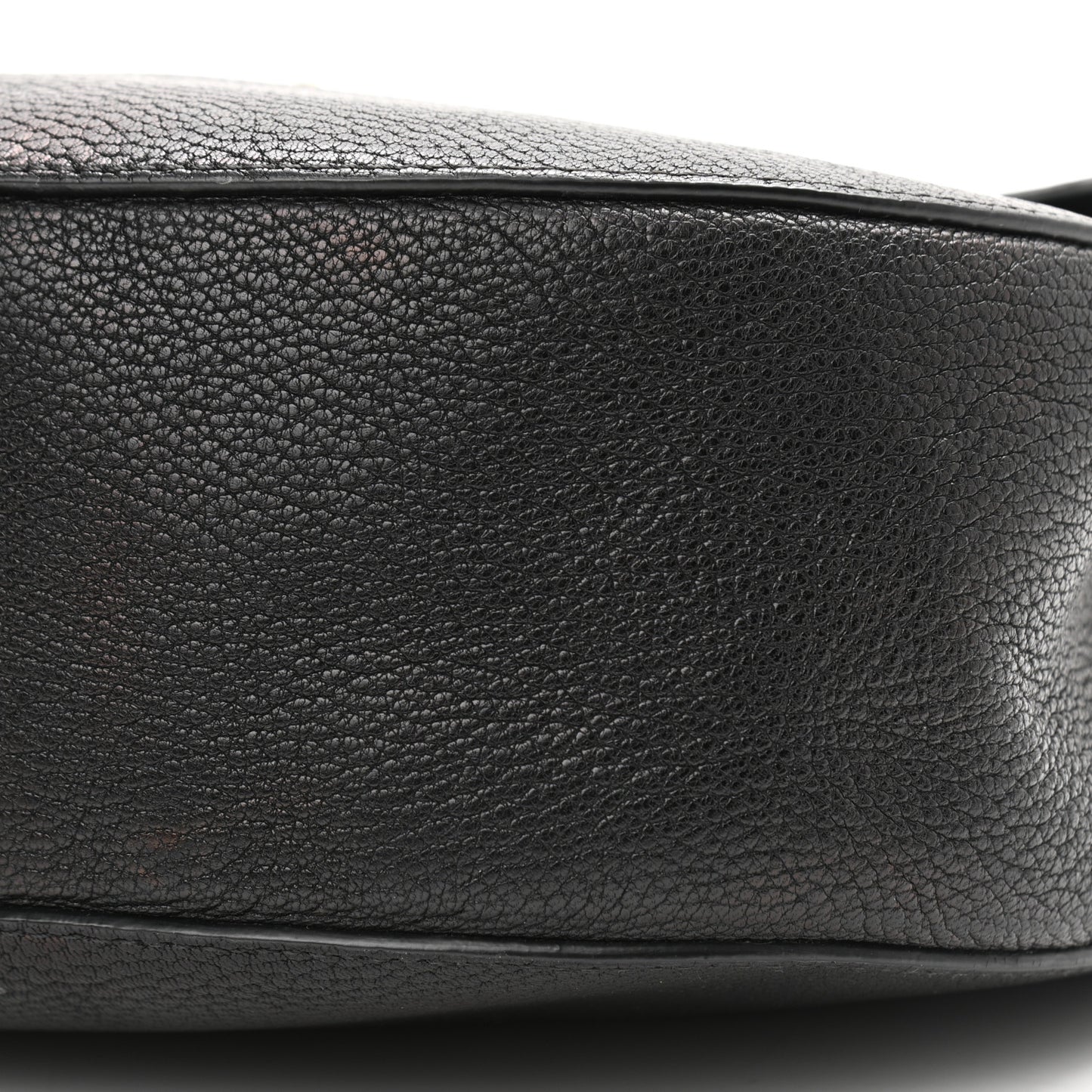 Grained Lambskin Large Drew Shoulder Bag Black