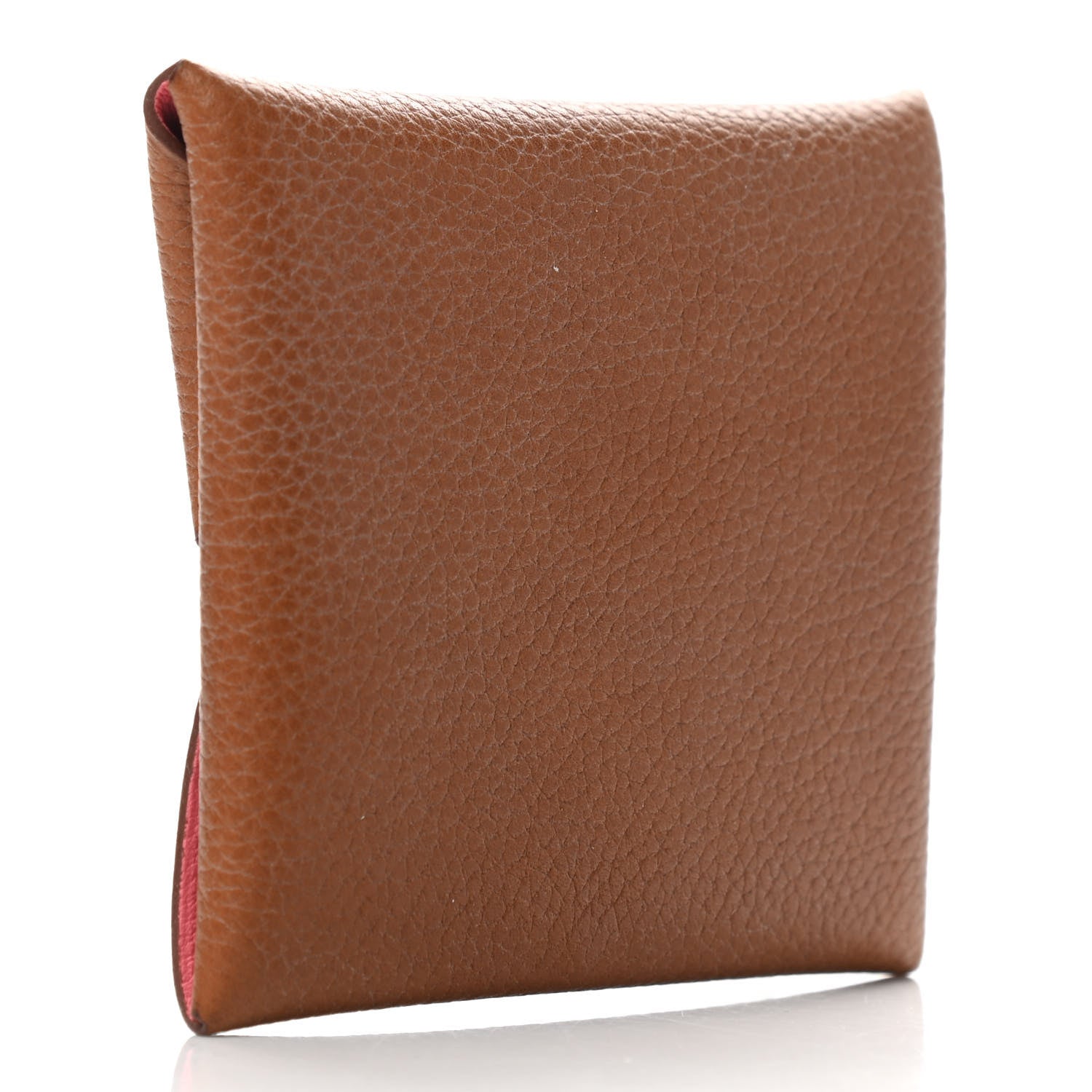 Hermes Barenia Faubourg Bastia Verso Coin Purse Fauve Rose D'ete 3 of 7