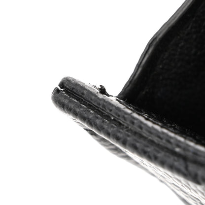 Saint Laurent Grain De Poudre Matelasse Chevron Monogram Chain Wallet Black 14 of 15