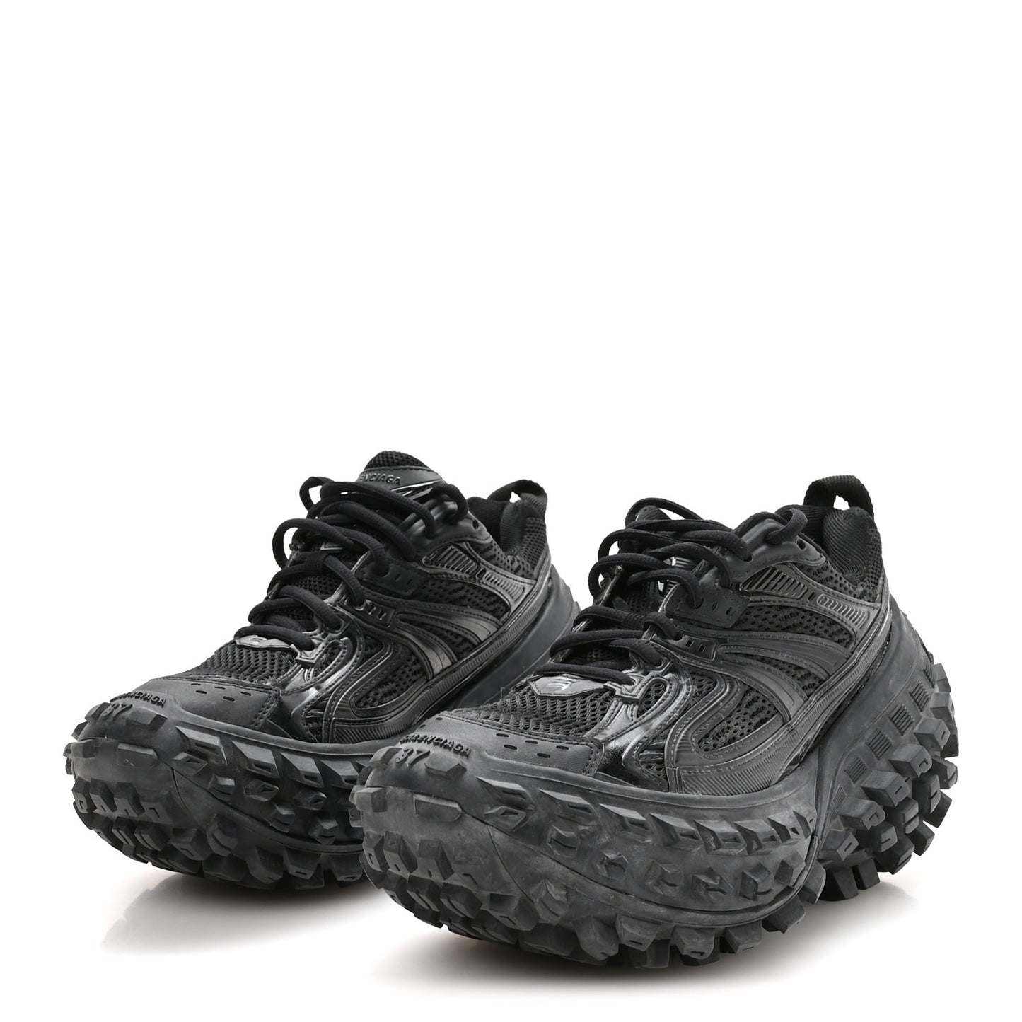 Mesh Nylon Mens Monocolor Bouncer Sneakers 37 Black