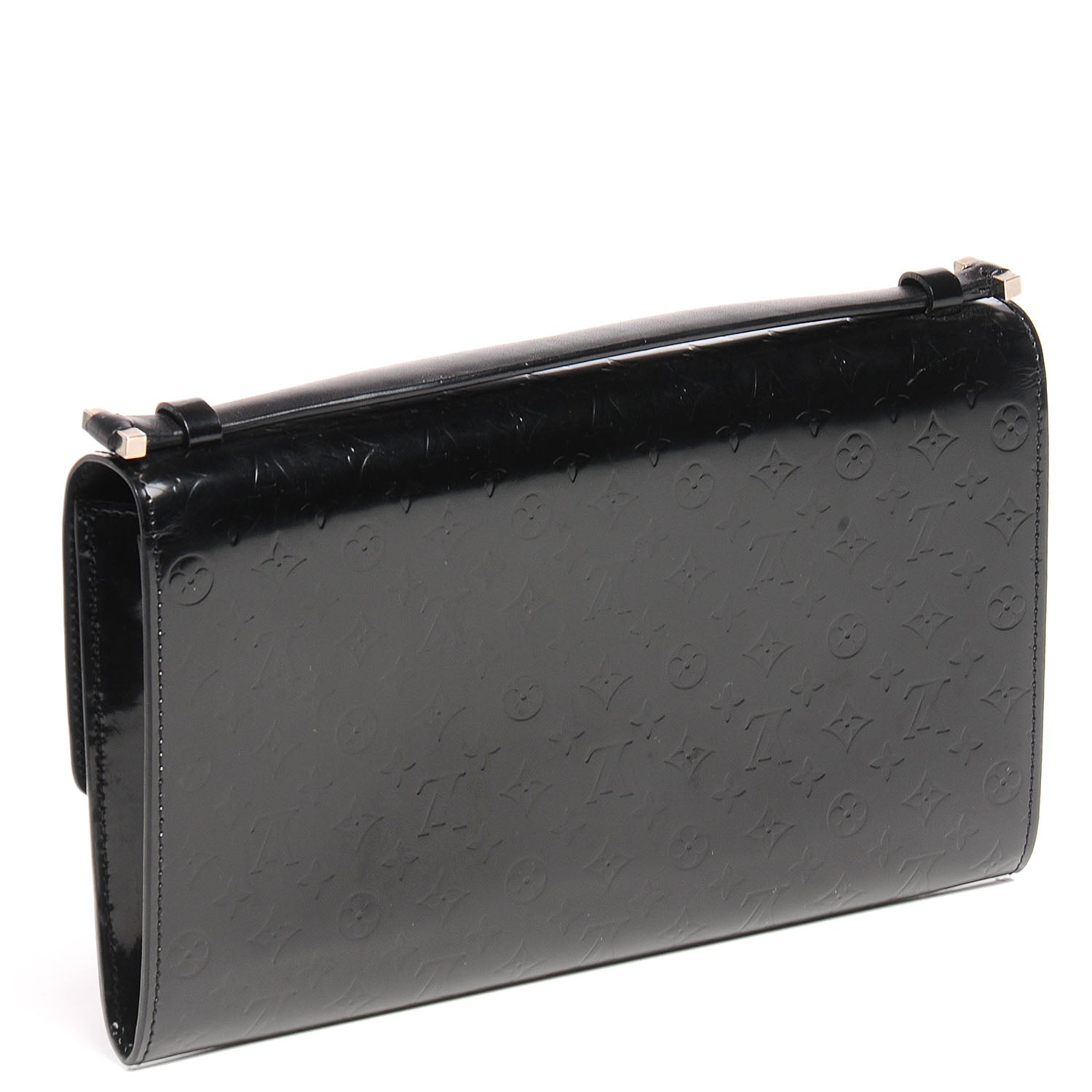 Louis Vuitton Monogram Glace Anouchka Pochette MM Black 3 of 7