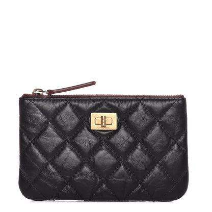 Chanel Aged Calfskin Quilted Small Reissue Cosmetic Case Black 1 of 7
