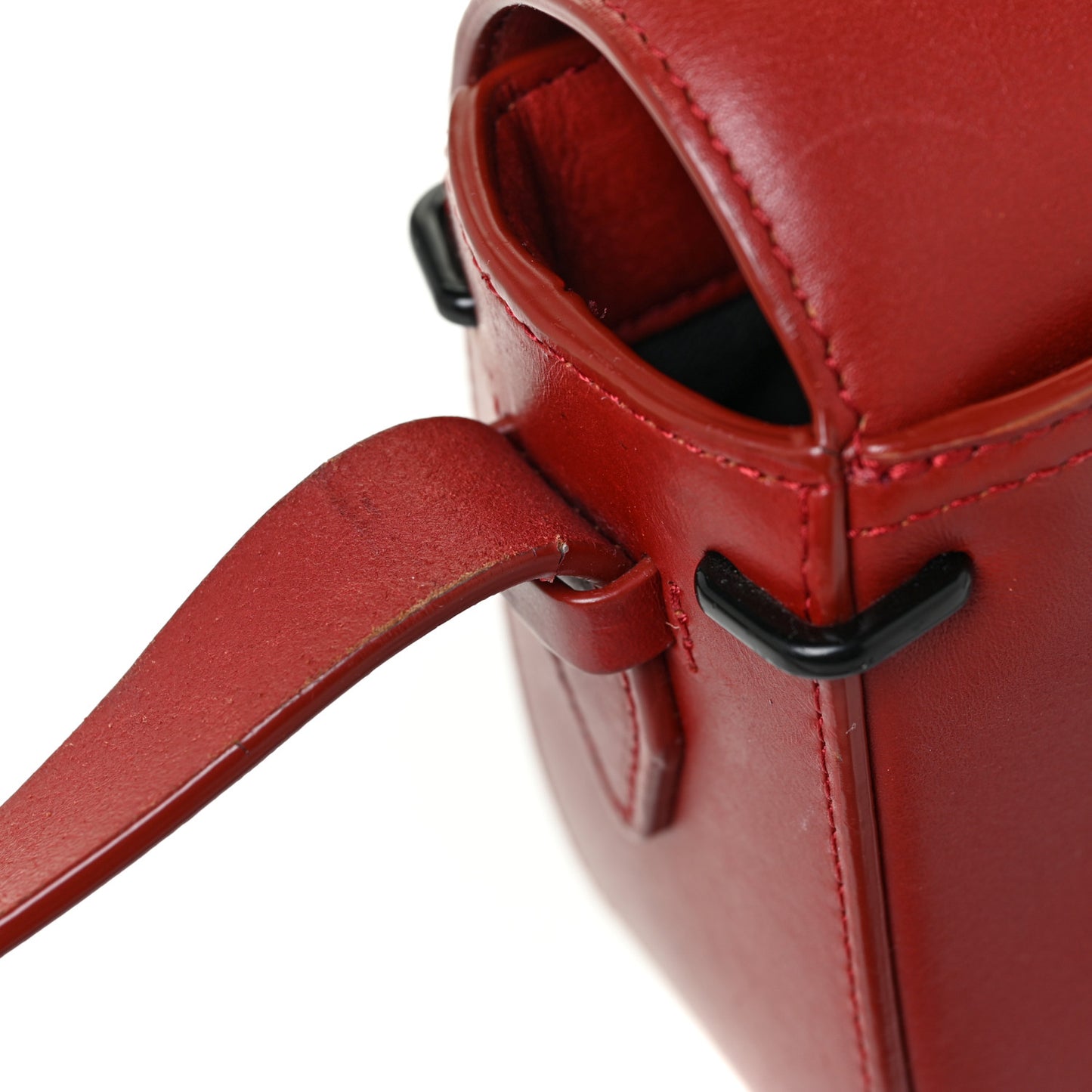 Calfskin Alix Saddle Crossbody Bag Red