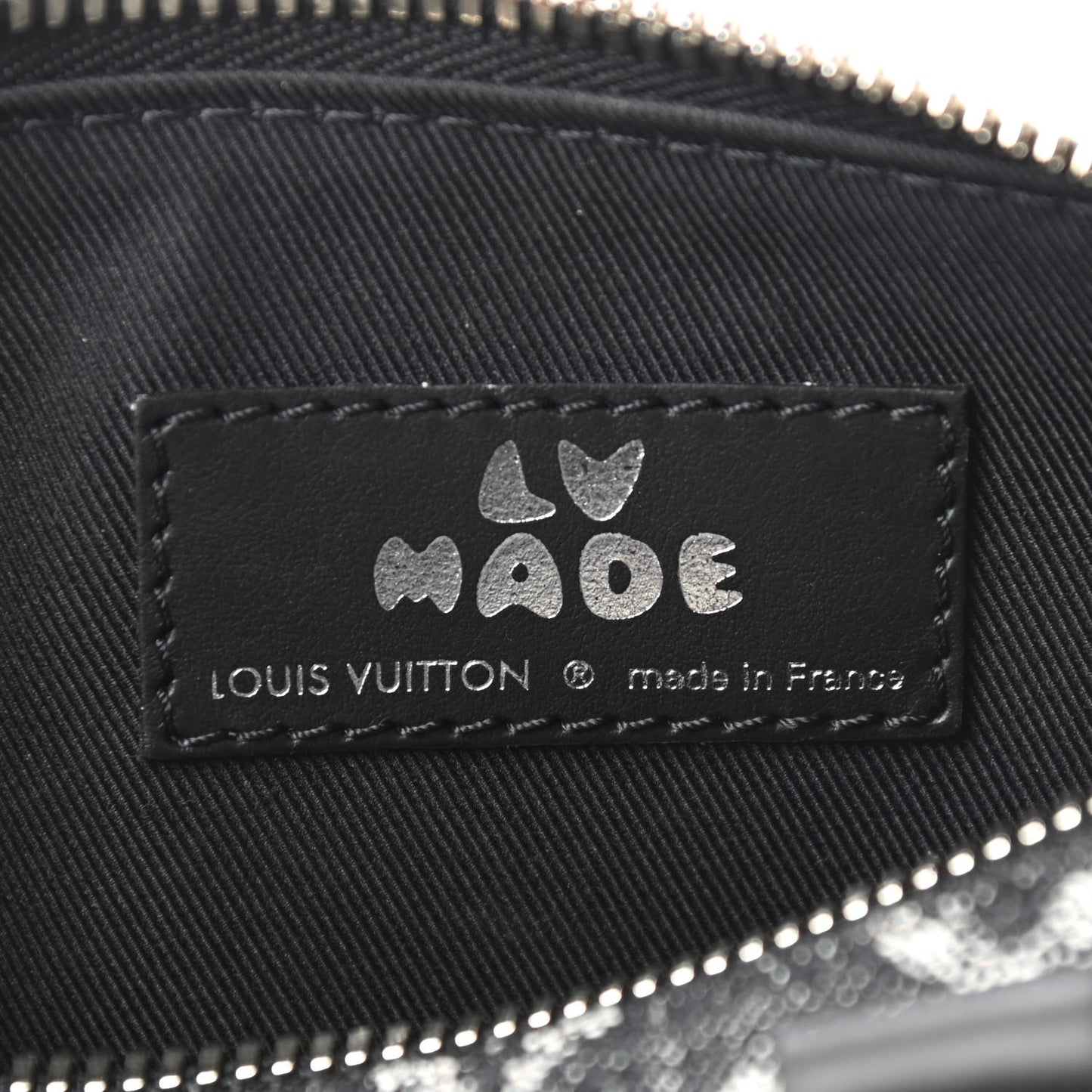 X NIGO Taurillon Monogram Denim Drip Keepall XS Black