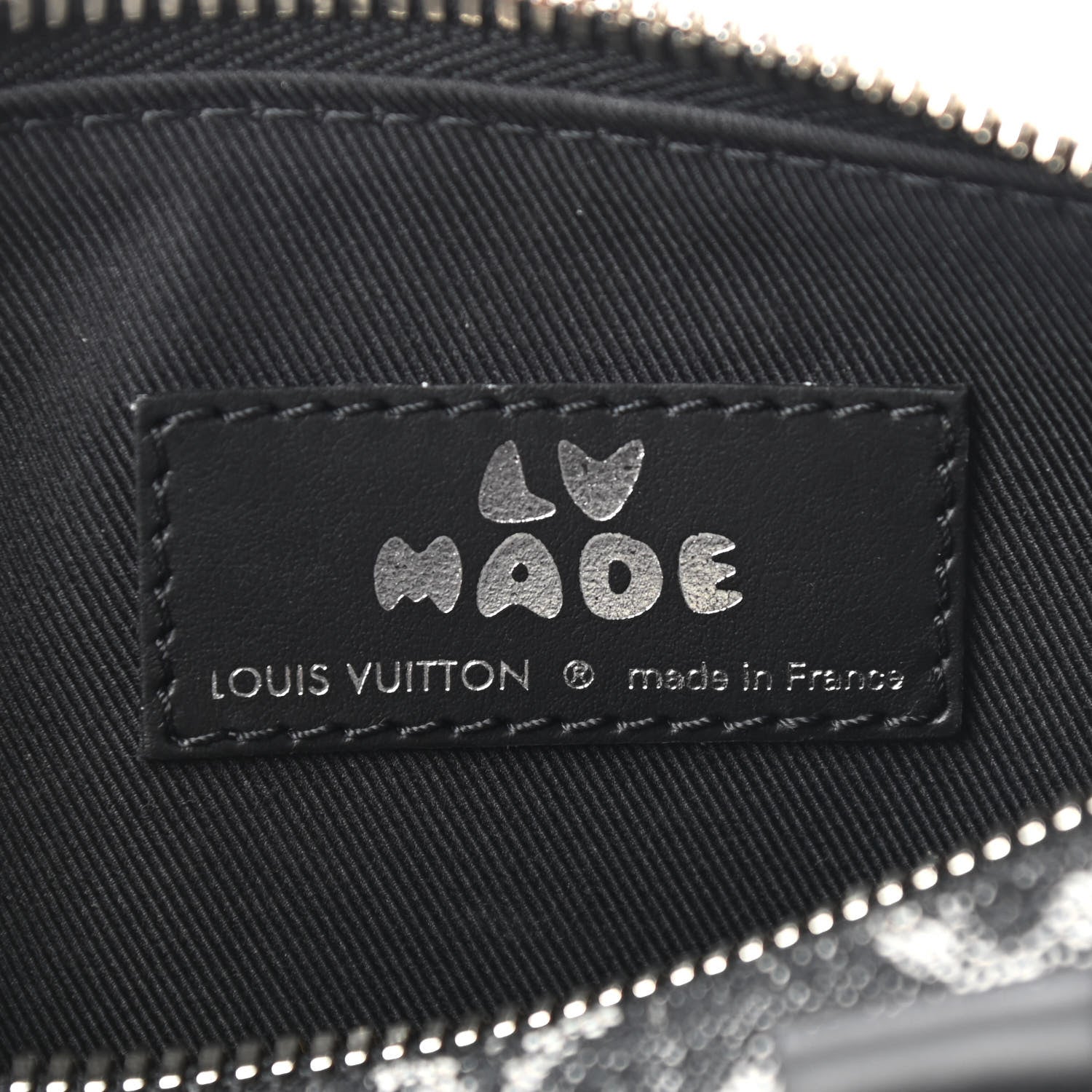 Louis Vuitton X NIGO Taurillon Monogram Denim Drip Keepall XS Black 6 of 8