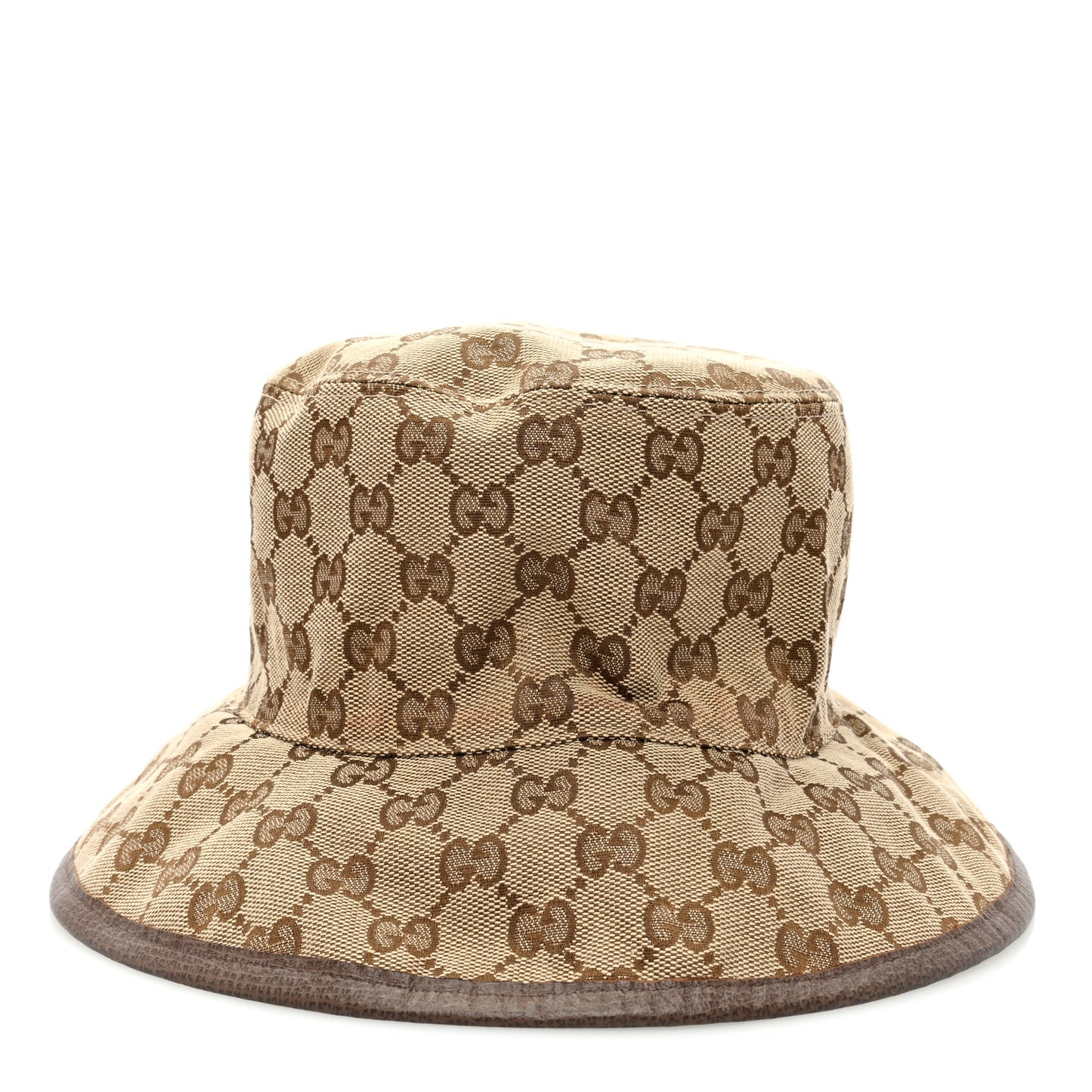 Monogram Plaid Bob Double Back Reversible Bucket Hat M Beige