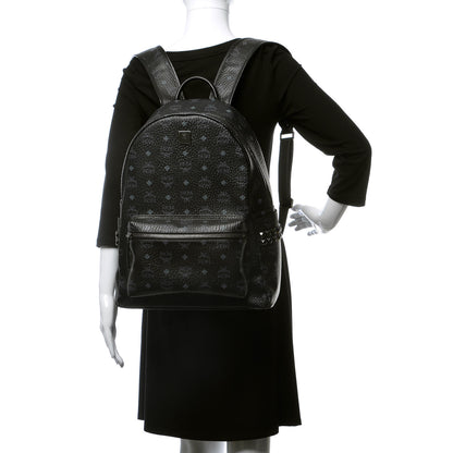MCM Visetos Medium Side Studs Stark Backpack Black 2 of 10