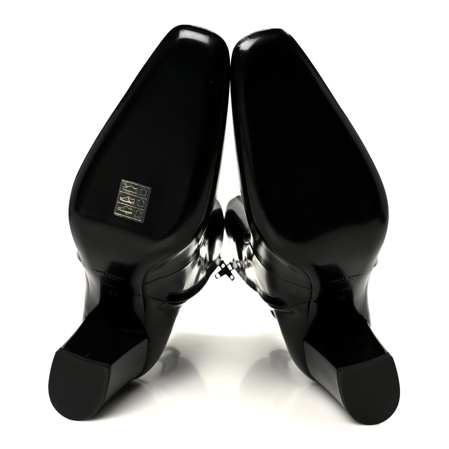 Saint Laurent Vitello Marilyn Betty 70 Ankle Zip Boots 40 Black 6 of 10