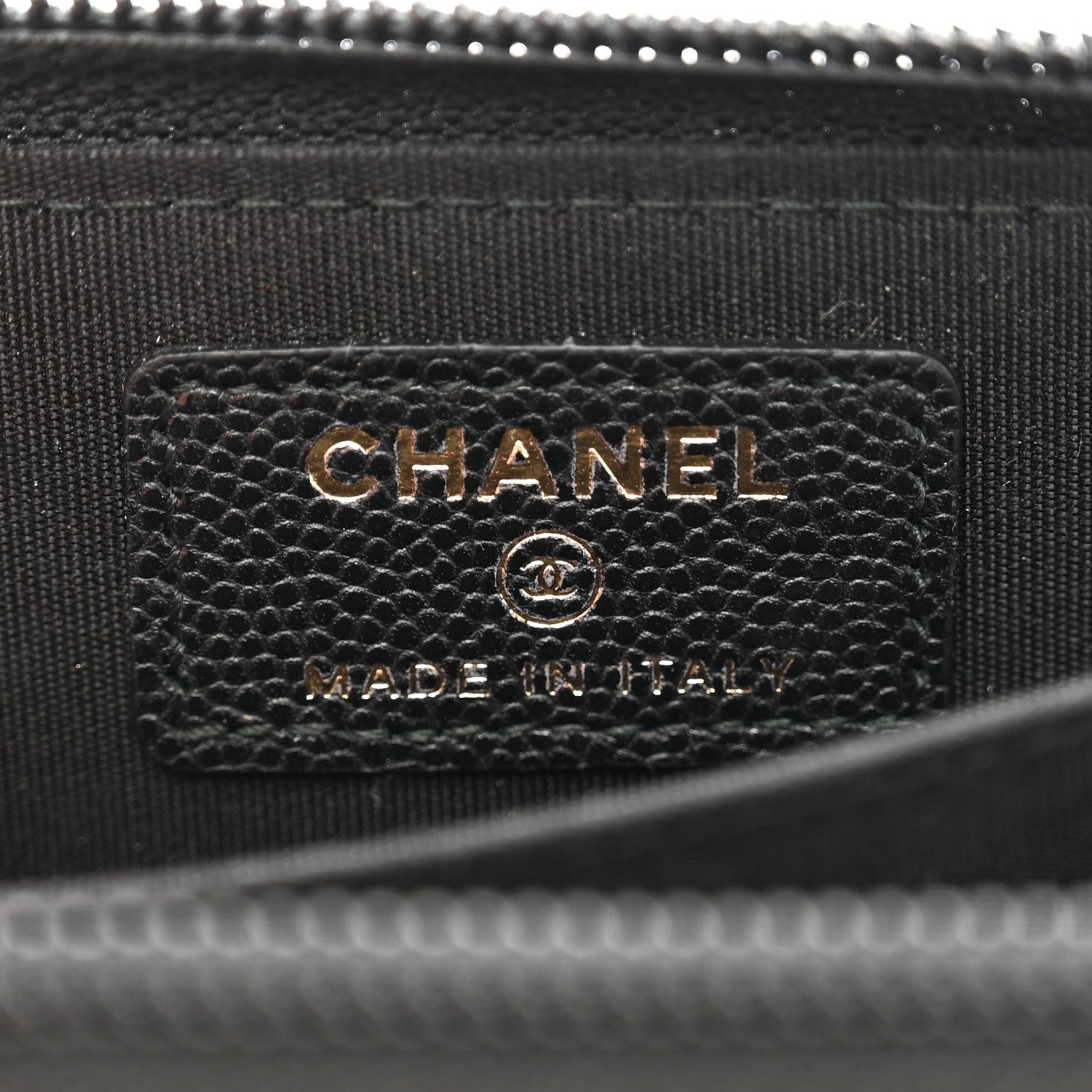 Chanel Caviar Quilted Boy Zip Around Coin Purse Wallet Black 6 of 7