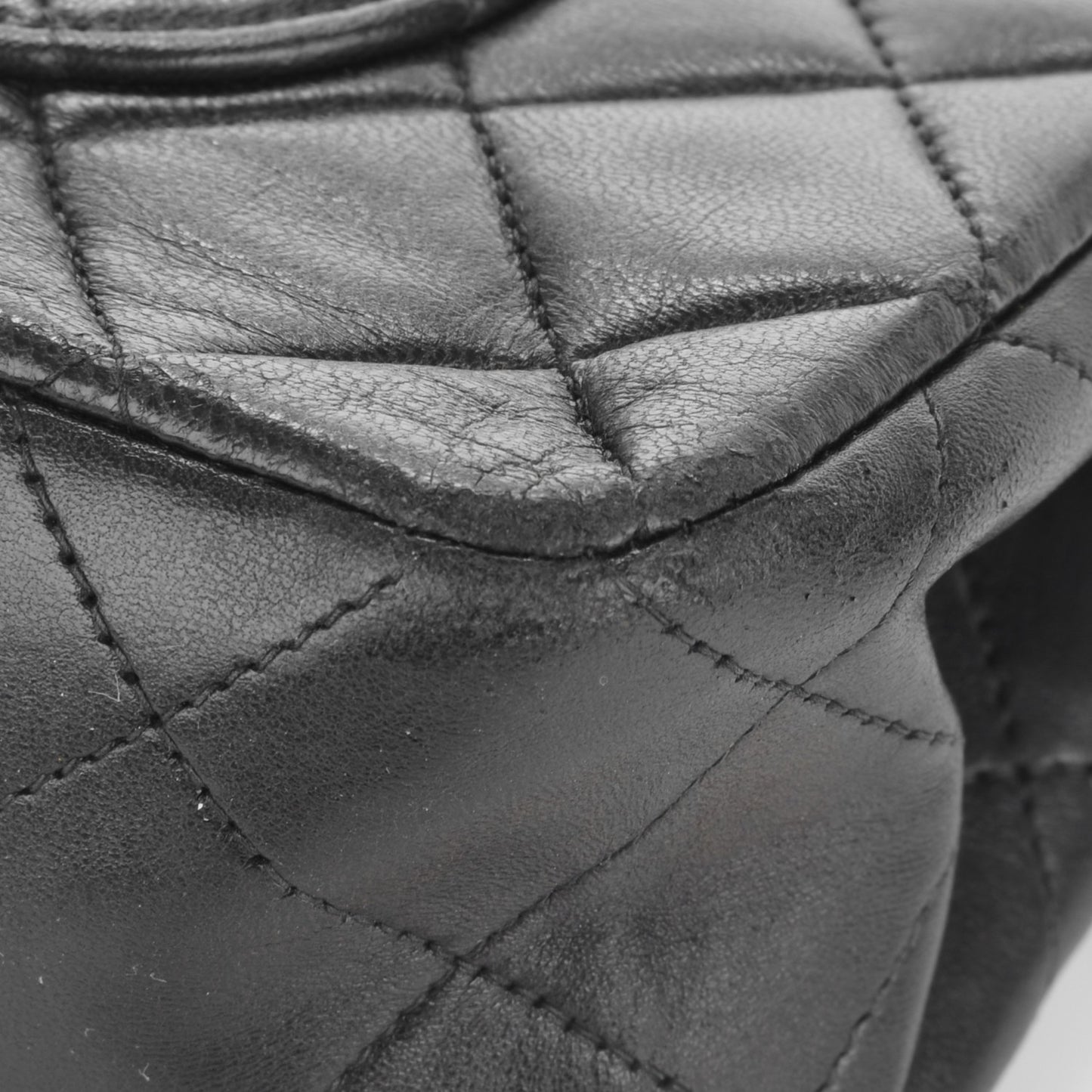 Lambskin Quilted Small Double Flap Black