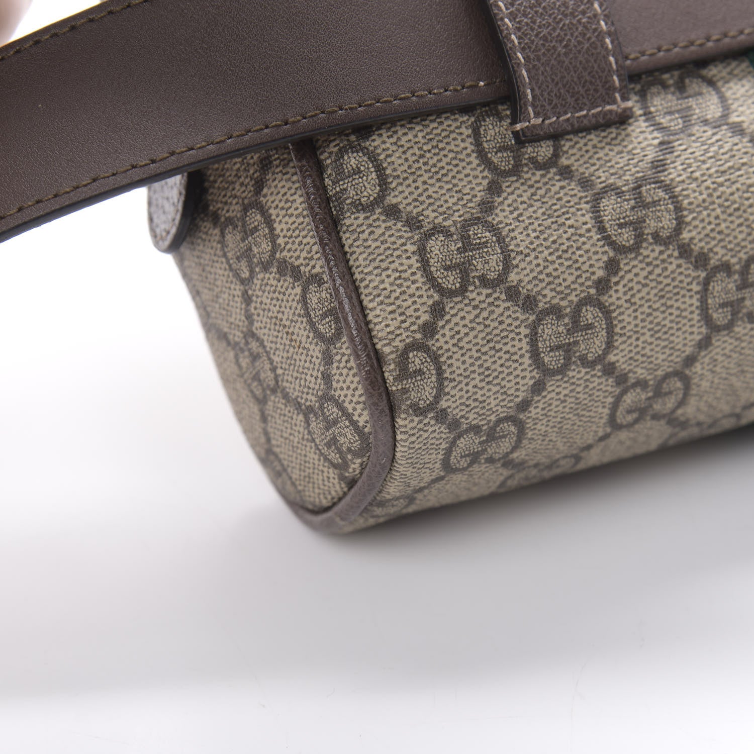 Gucci GG Supreme Monogram Web Small Ophidia Belt Bag 95 38 Dark Brown 12 of 14