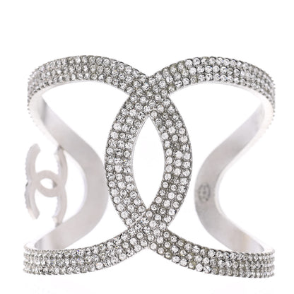 Chanel Crystal CC Cuff Silver 1 of 5