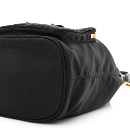 Prada Saffiano Tessuto Nylon Mini Bucket Crossbody Bag Black 12 of 12