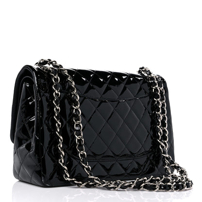 Chanel Patent Quilted Jumbo Double Flap Black 3 of 12