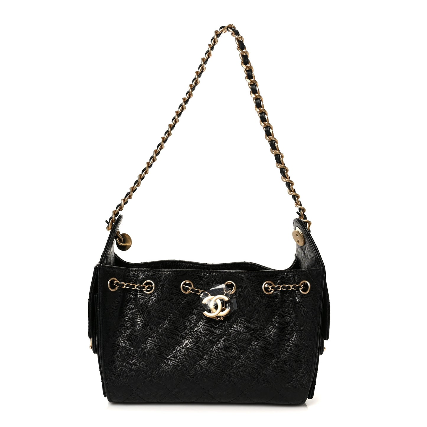 Caviar Quilted Mini Chanel 25 Handbag Black