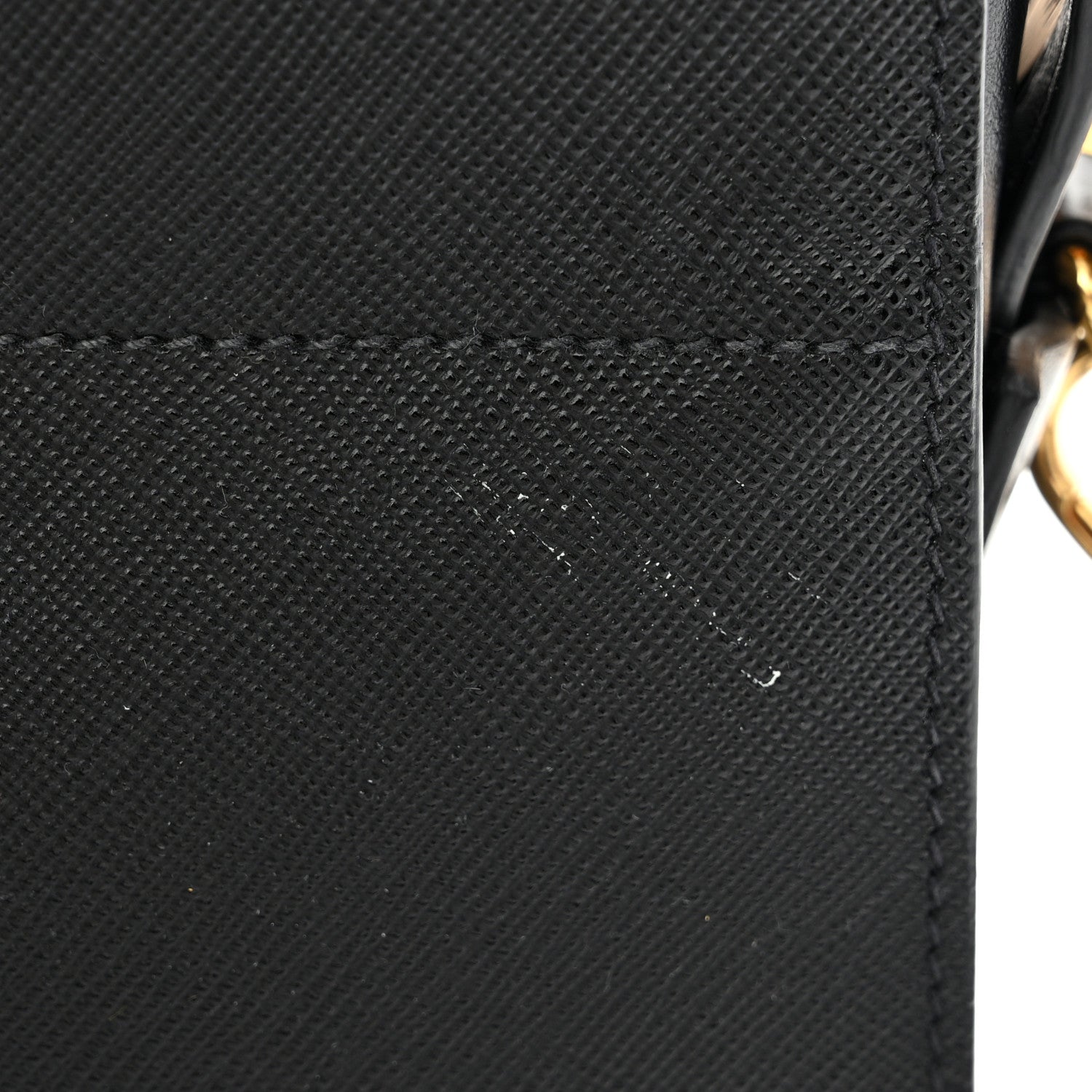 Prada Saffiano City Calfskin Esplanade Crossbody Bag Black 11 of 11