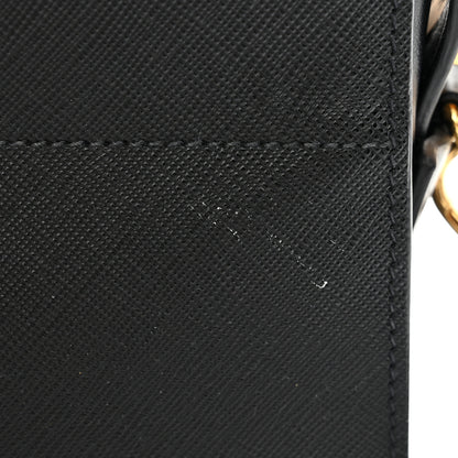 Prada Saffiano City Calfskin Esplanade Crossbody Bag Black 11 of 11